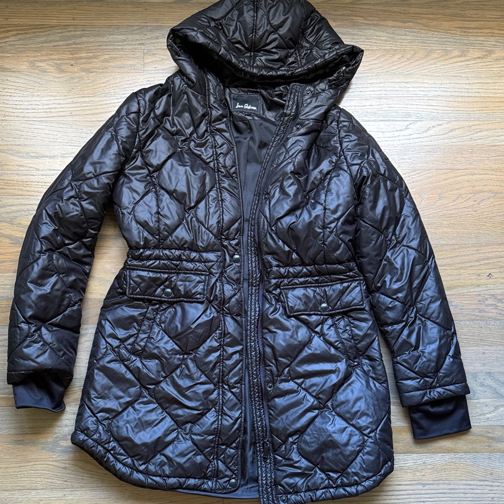 SAM EDELMAN Onion Quilted Anorak Jacket Black sz medium